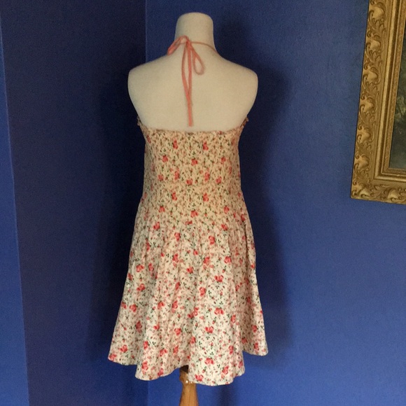 Vintage Betsey Johnson 90 2000 y2k Corset Floral Halter Strapless Full Sun Dress - Picture 12 of 17